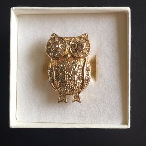 Gold Owl Ring